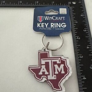 WinCraft Texas A&M Aggies State Outline Keychain Key Ring NCAA